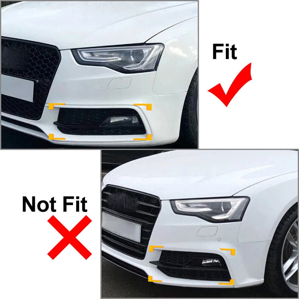 Fit For Audi S5 A5 S Line 2013-2016 Front Bumper Fog Light Grill Cover Honeycomb Foto 2 de 4