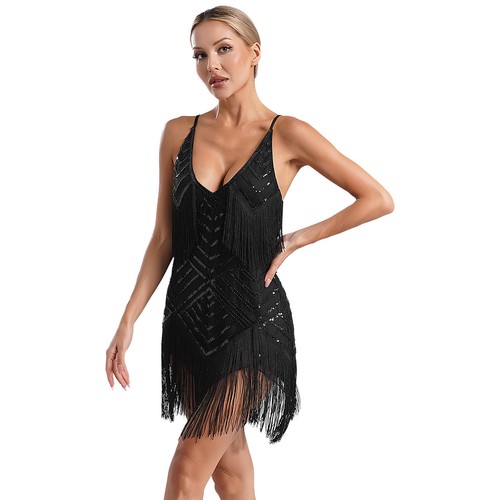 Womens Dancewear Ladies Dress Ballroom Costume Performance Latin Prom Rumba - Picture 14 of 56