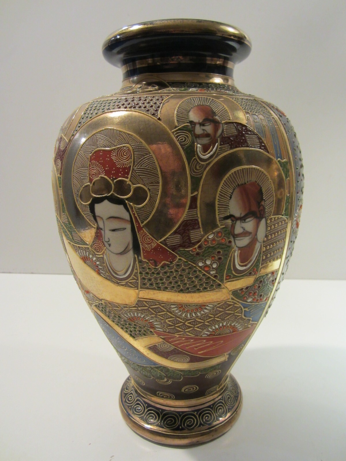 PAIRE VASES SATSUMA JAPONAIS/PORCELAINE JAPONAISE/GEISHA SAMOURAI/ART ASIATIQUE Goedkoop, goede prijs