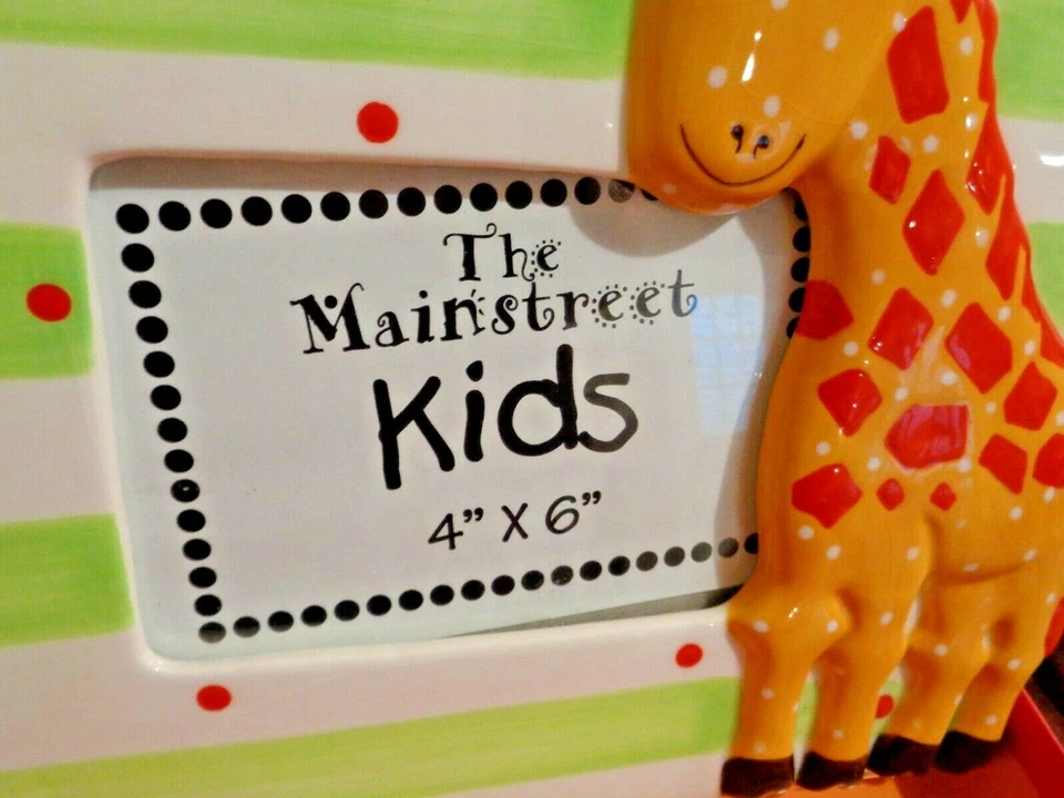 Mainstreet Tira Verde Porcelana Niños con Marco de Fotos de Jirafa Soporte para Foto 4x6 Foto 2 de 4