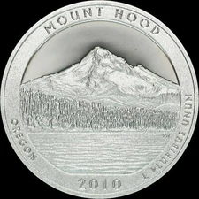 2010 S Mount Hood 90% SILVER Deep Cameo "PROOF" Oregon ATB Quarter US Mint 