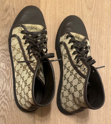 GUCCI / HIGH TOP SNEAKER MONOGRAMM CANVAS/GRÖSSE 43/GEBRAUCHT-WIE NEU/100% ORIG - Bild 2 von 2