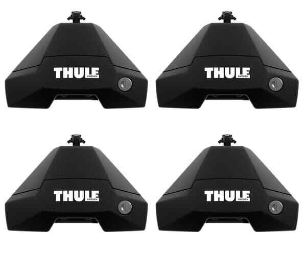 THULE Evo l 7104フット Thule EVO 7104 Foot Pack for Raised Rails