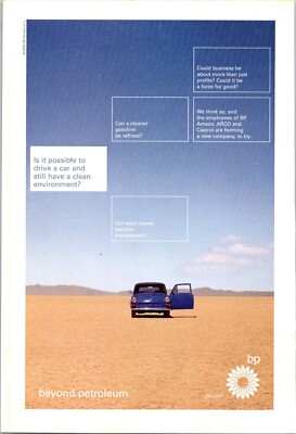 BP British Petroleum Beyond petroleum Original Vintage Print Ad