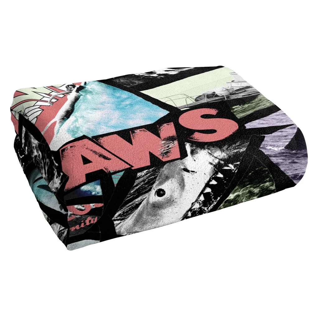 Jaws, 30"x60" Jaws Collage Beach Towel