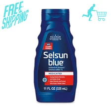 Selsun Blue Medicated Antidandruff Shampoo, Maximum Strength Scalp Treatment...