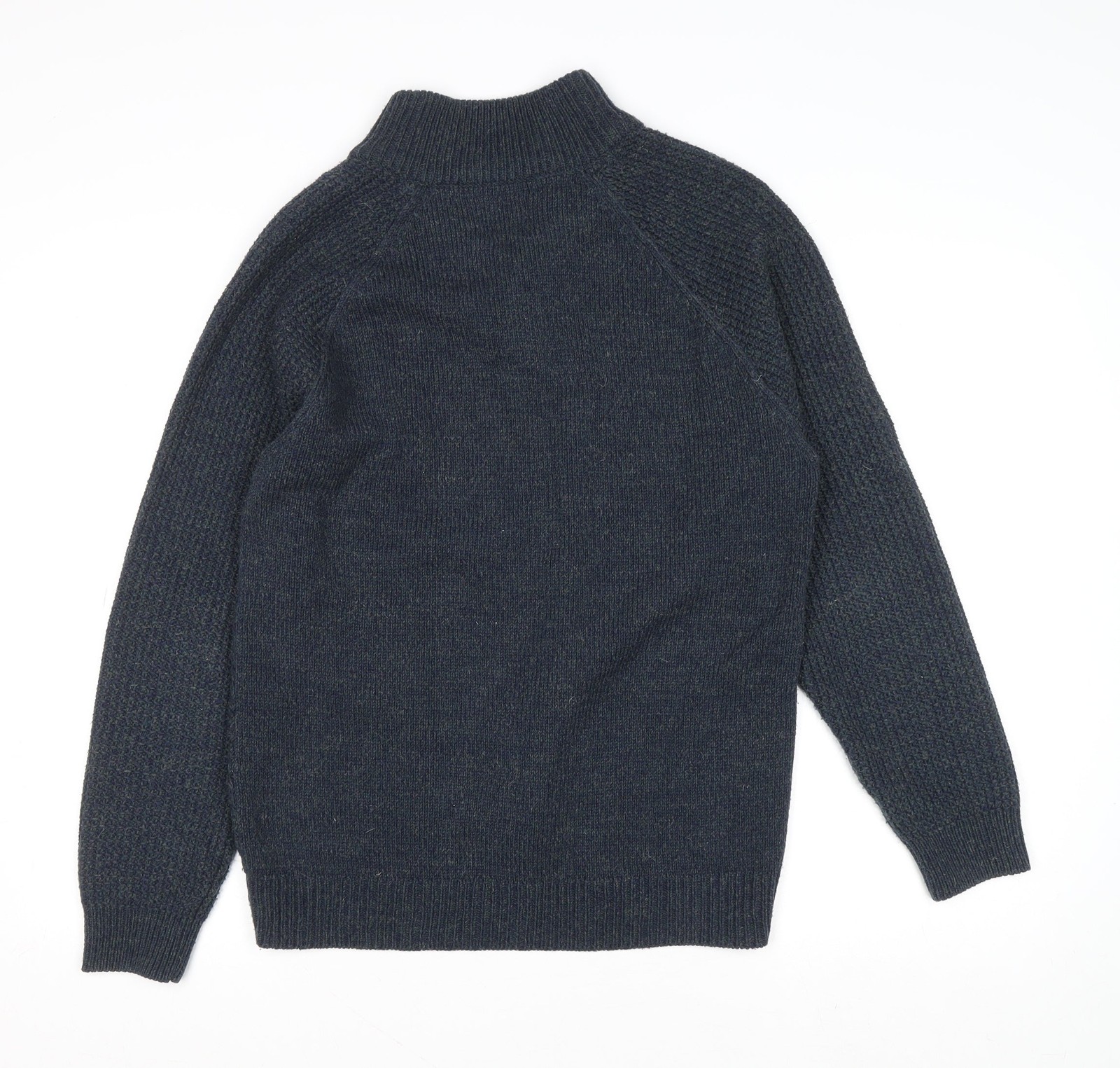 Burton Menswear London Mens Henley Jumper Size M Blue High Neck Long Sleeve image 4