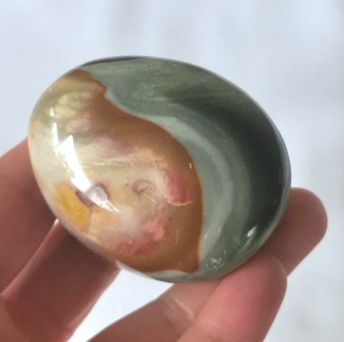 polychrom Jaspis Jumbo – Kugel – 60 * 47 mm – Handschmeichler – imperial