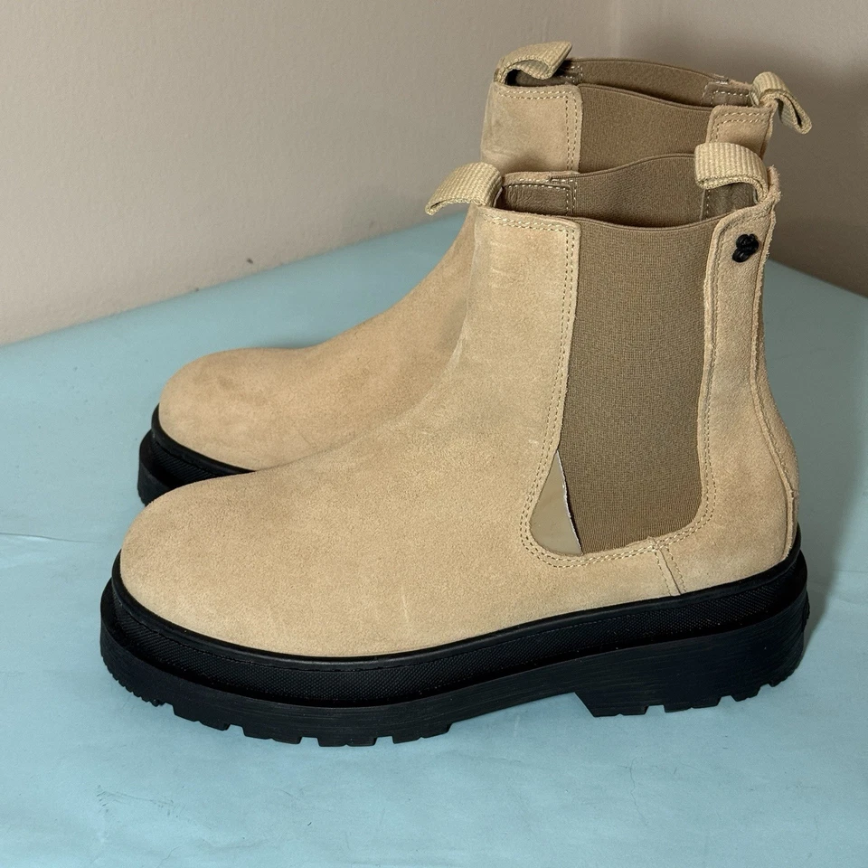 Portugal NUEVAS Botas Chelsea Scotch & Soda Gamuza Aubri Beige Suela Negra Talla EU 40 Foto 2 de 4
