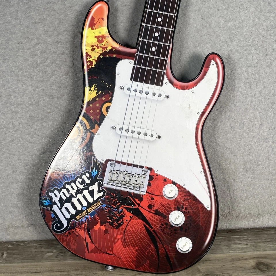 Paper Jamz Instant Rockstar Guitar Built-in Speaker Volume Control No Strap - Image 2 of 4