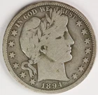 VG 1894 S Barber Half Dollar