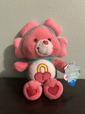 Care Bears Secret Heart Plush Lock Hoodie Pink 2005 Vintage Rare Stuffed Animal