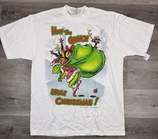 1998 Vtg Dr. Seuss The Grinch Graphic T Shirt NWT Mens Size XL Made In USA