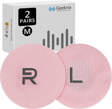 Geekria 2 Pairs Mesh Headphones Ear Covers, Product Safety Certified, Pink - M