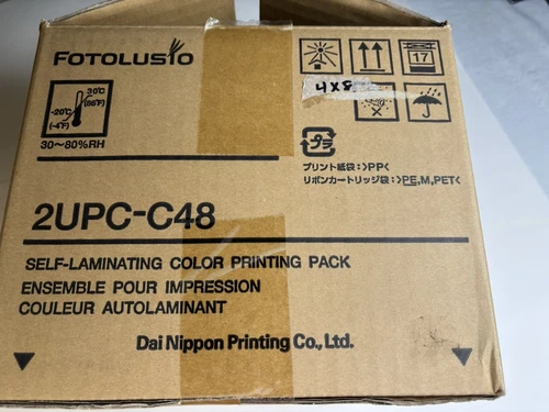 Fotolusio 2UPC-C48 Self Laminating 4x8 Color Print Pack DNP SnapLab NEW