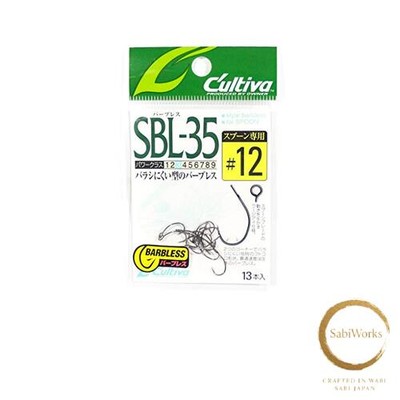 New Owner SBL-35 Single 35 Barbless Hook 12 11607 Fishing Hook