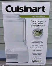 Cuisinart Ice Cream Maker Frozen Yoguart Sorbet Maker 1.5qt New