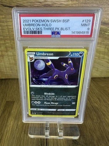 Umbreon SWSH129 Holo Pokemon Black Star Promo - PSA 9 Mint
