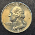 1957d Washington silver quarter.Unc