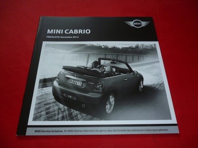 2014 MINI Convertible R57 One Cooper S D SD John Cooper Works Price List Pricelist