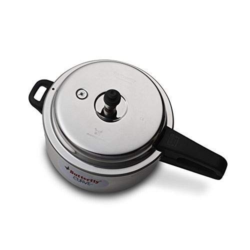 Butterfly Curve Outer Lid Pressure Cooker Stainless Steel 5.5 Liters