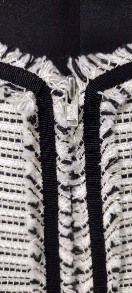 Traje Falda Kay Unger New York 2 Piezas Sofisticado Borde Flecos Talla 14 Foto 4 de 4