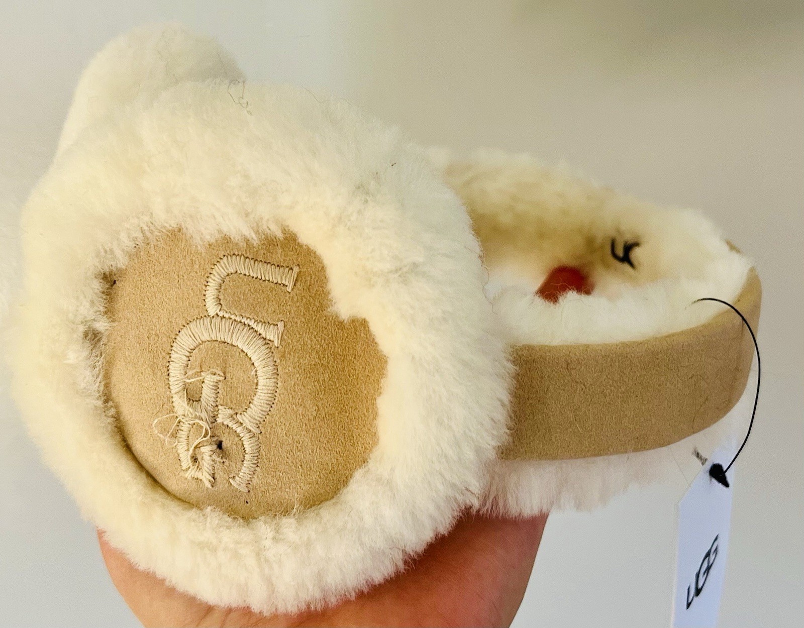 Ugg Fuzzy sheepskin embroidered  Earmuffs image 2