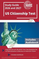US Citizenship Prep Book 2026 2027 Study Guide All 128 USCIS Civic Test Question