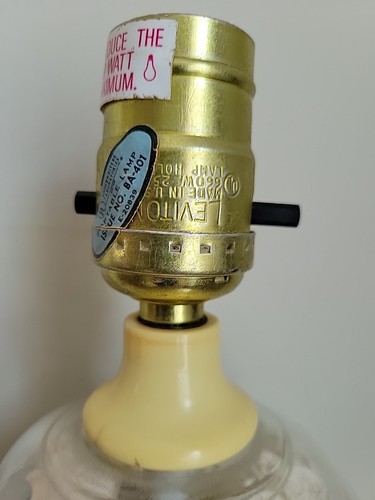 Vtg Retro Nautical Ocean Shore Beach Seashell Filled Glass Side Table Lamp SEE - Picture 4 of 22