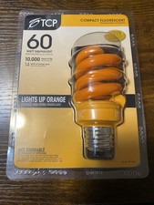 TCP Elecrtic Compact Fluorescent Light Bulb Orange 14w 120VAC 60w