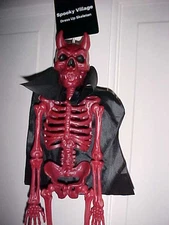 HALLOWEEN  Dress Up  💀 RED DEVIL💀 Spooky Village Skeleton