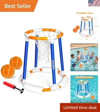 Floating Pool Basketball Hoop Set for Kids & Adults - Complete Combo