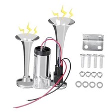 12V 600DB Air Horn Dual Trumpets,Super Loud Air Horn for Truck, Dual Electric