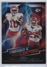 2018 Panini Playoff Thunder and Lightning Gold Kareem Hunt Tyreek Hill #7 3b8