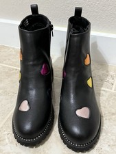 KURT GEIGER LONDON Girls' Chelsea Love Boots In Black/Multi Size 35/4M .