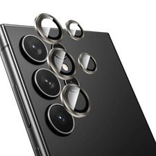 For Samsung Galaxy S24 S23 Ultra Rings Protector Cap Alloy HD Glass Camera Lens