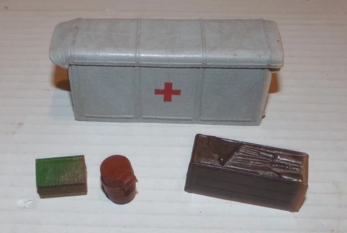 VINTAGE MARX CIVIL WAR BLUE & GRAY PLAYSET MEDICAL WAGON TOP AND BARREL