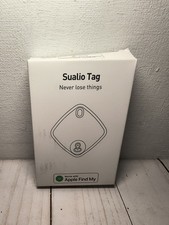 Sualio Air Tag Tracker - Works with Apple Find My iOS Only New Open Box 2 Pack