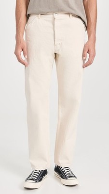 RE/DONE Jeans Mens Size 36 Cream Straight Leg Modern Painter Pant Carpenter $350