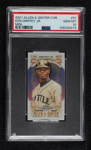 2021 Topps Allen & Ginter Chrome Mini Ken Griffey Jr #51 PSA 10 GEM MT HOF