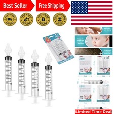 Professional Baby Nasal Cleaner - 10ml Irrigator  Silicone Tips for Infants