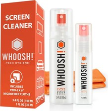 WHOOSH Screen Shine Duo XL - Screen Cleaner Spray and Wipe for Eyeglasses, Ph...