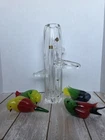Vintage Zanetti Murano Art Glass Birds w/ Clear Glass Tree Trunk Sculpture VHTF