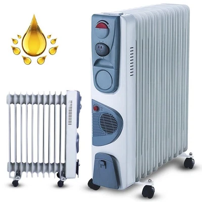 NIKURA Elektrischer Ölradiator - 2500 W – Neu – 3 Heizstufen, Thermostat