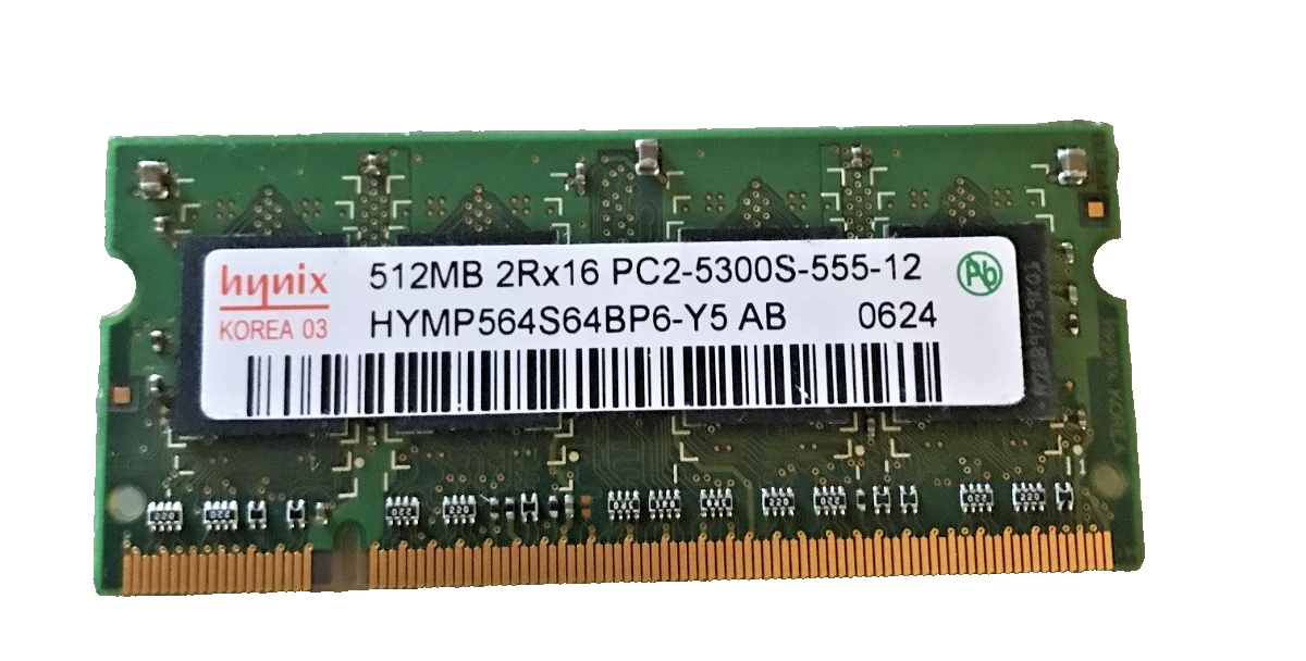 Hynix PC2-5300 DDR2-667 Computer Memory (RAM) 512 MB Capacity per