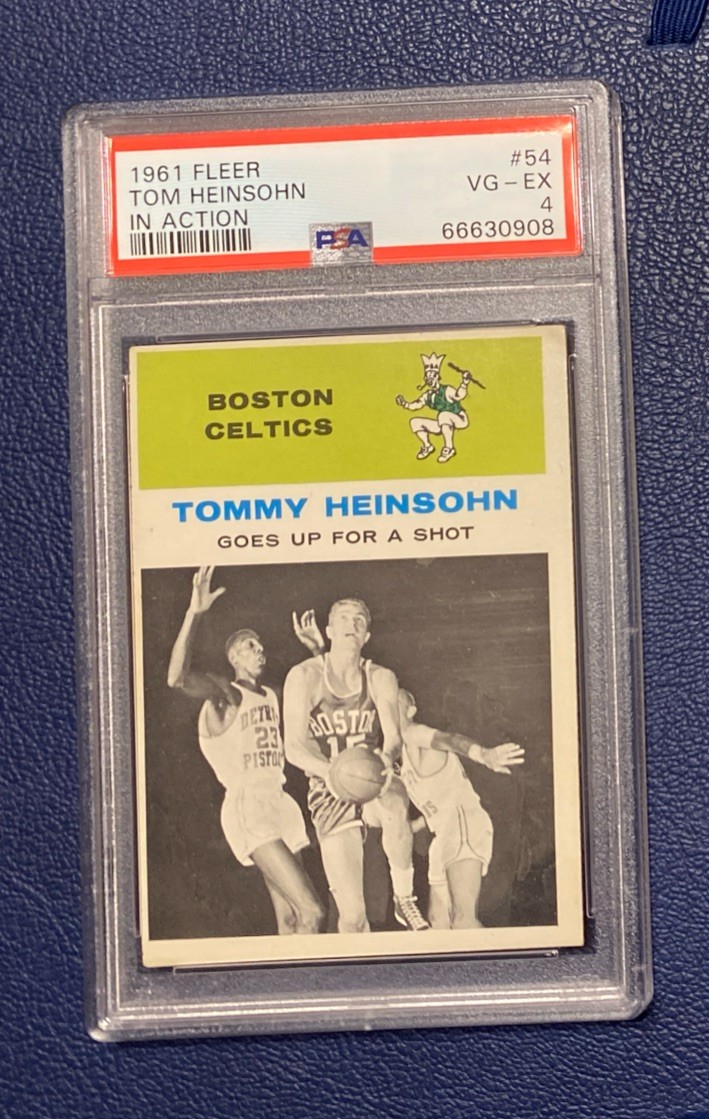 1961 Fleer Tom Heinsohn In Action #54 PSA 4 Cert # 66630908