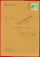 Netherlands indies 1941, Censored Wrapper, Batavia(Jakarta) to US