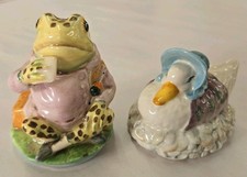 Beatrix Potter's Set Of 2 Jeremy Fisher Puddleduck Beswick England Frog Goose