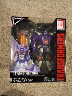Transformers Titans Return Galvatron & Nucleon Voyager Headmaster/Triple Changer