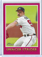 SPENCER STRIDER 2024 TOPPS HERITAGE '75 BASEBALL SENSATIONS #75BS-17 ATL BRAVES